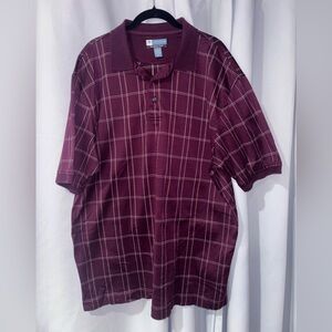 Jos. A. Bank‎ Maroon Plaid Polo Shirt size large